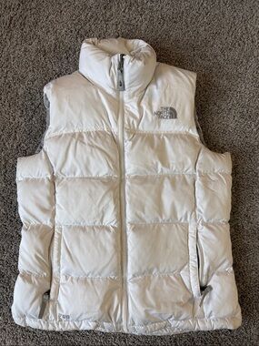 The North Face White Quilted Down Vest